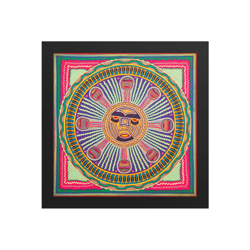 Huichol Yarn Painting Print • l - 296 - Huichol Arts