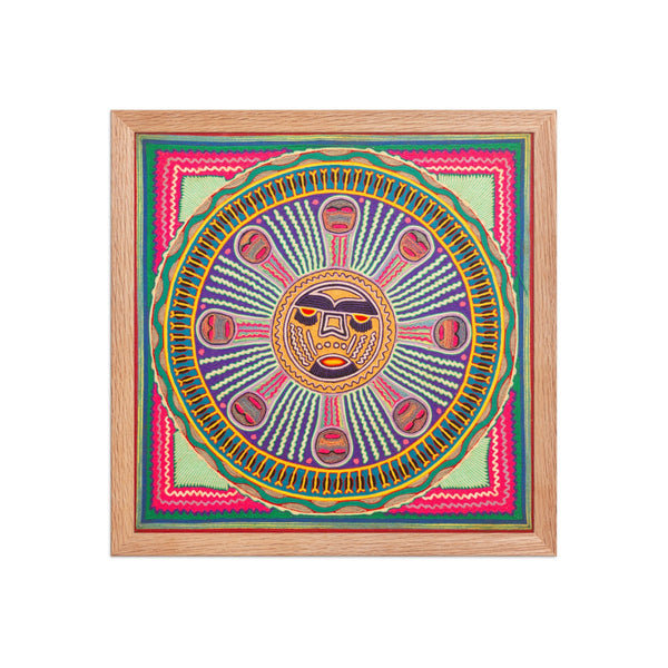 Huichol Yarn Painting Print • l - 296 - Huichol Arts