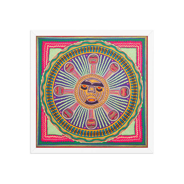 Huichol Yarn Painting Print • l - 296 - Huichol Arts