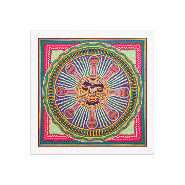 Huichol Yarn Painting Print • l - 296 - Huichol Arts