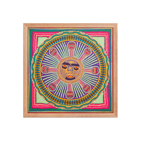 Huichol Yarn Painting Print • l - 296 - Huichol Arts