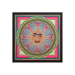Huichol Yarn Painting Print • l - 296 - Huichol Arts