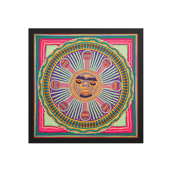 Huichol Yarn Painting Print • l - 296 - Huichol Arts