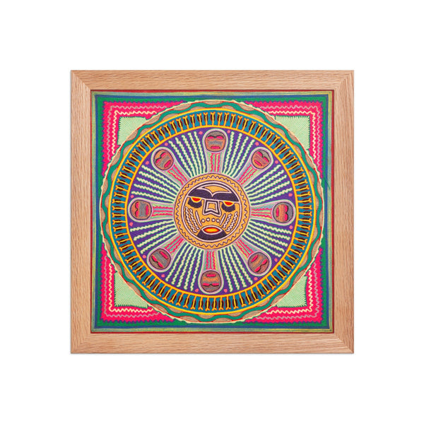 Huichol Yarn Painting Print • l - 296 - Huichol Arts