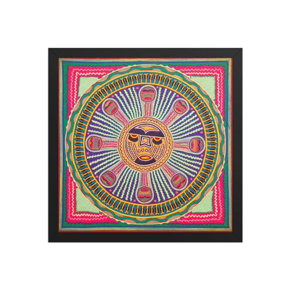 Huichol Yarn Painting Print • l - 296 - Huichol Arts