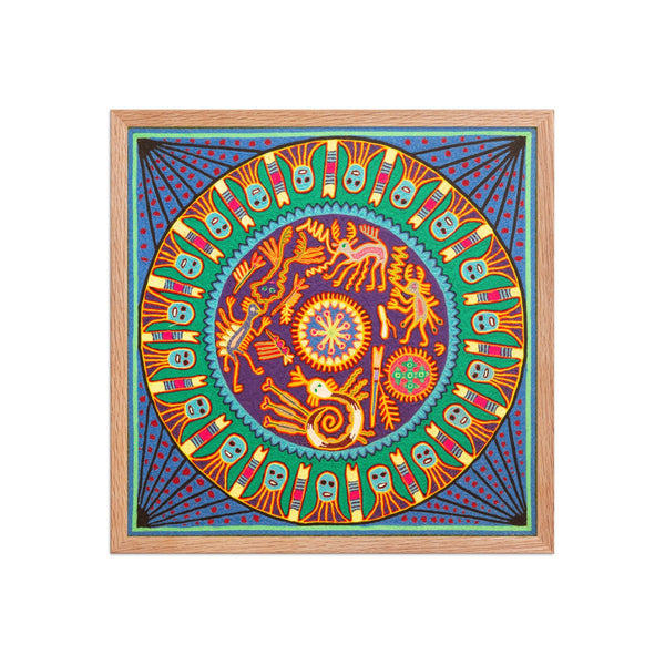 Huichol Yarn Painting Print • L - 297 - Huichol Arts
