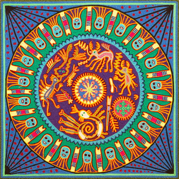 Huichol Yarn Painting Print • L - 297 - Huichol Arts