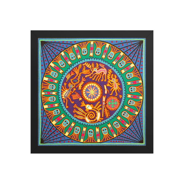 Huichol Yarn Painting Print • L - 297 - Huichol Arts