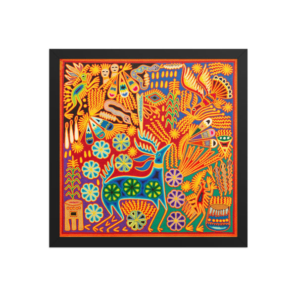Huichol Yarn Painting Print • L - 298 - Huichol Arts
