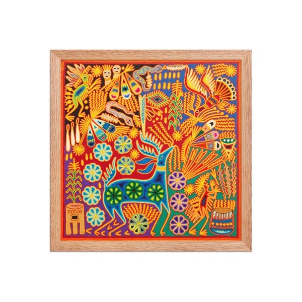 Huichol Yarn Painting Print • L - 298 - Huichol Arts