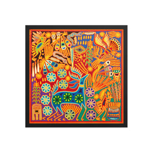 Huichol Yarn Painting Print • L - 298 - Huichol Arts