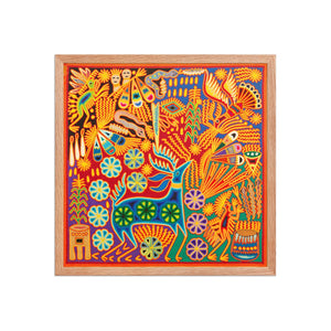 Huichol Yarn Painting Print • L - 298 - Huichol Arts