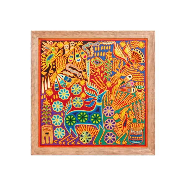Huichol Yarn Painting Print • L - 298 - Huichol Arts