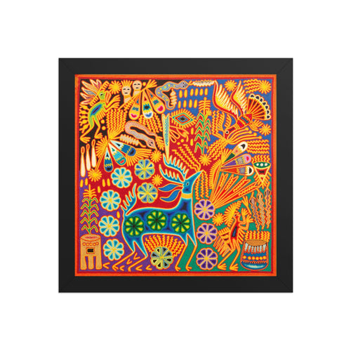 Huichol Yarn Painting Print • L - 298 - Huichol Arts