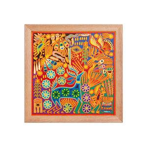 Huichol Yarn Painting Print • L - 298 - Huichol Arts