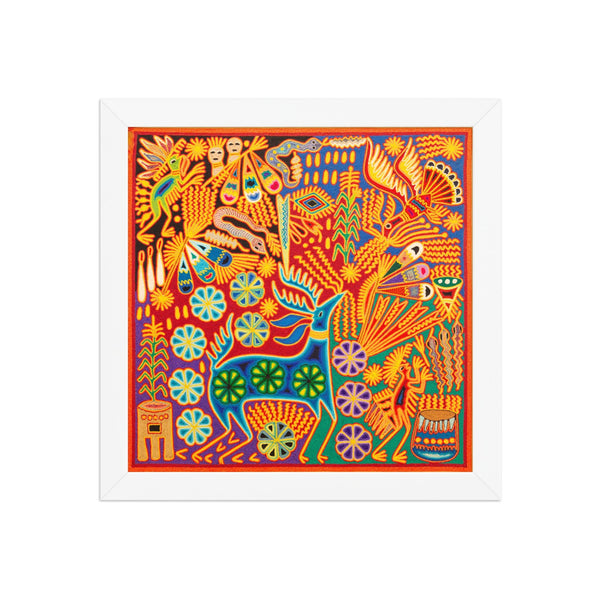 Huichol Yarn Painting Print • L - 298 - Huichol Arts