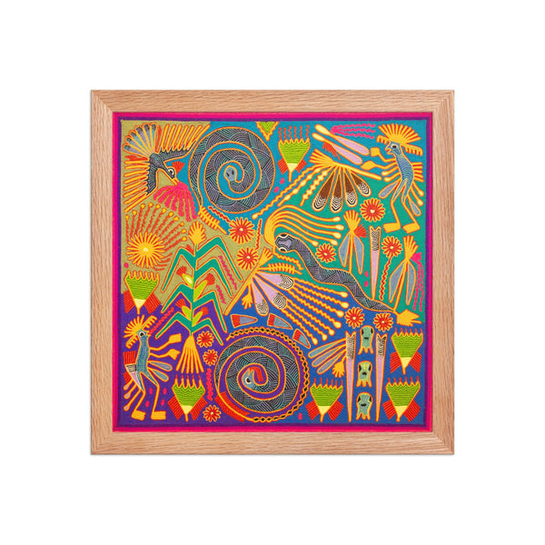 Huichol Yarn Painting Print • L - 299 - Huichol Arts