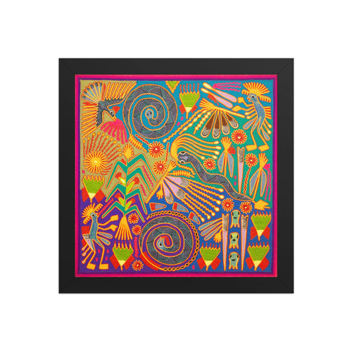 Huichol Yarn Painting Print • L - 299 - Huichol Arts