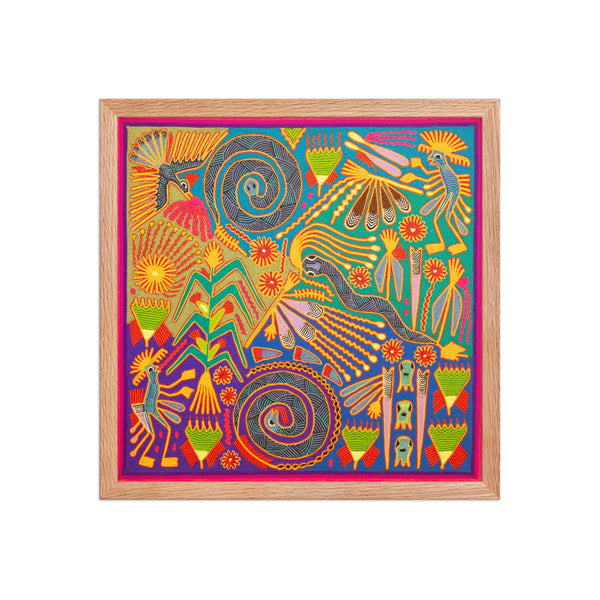 Huichol Yarn Painting Print • L - 299 - Huichol Arts