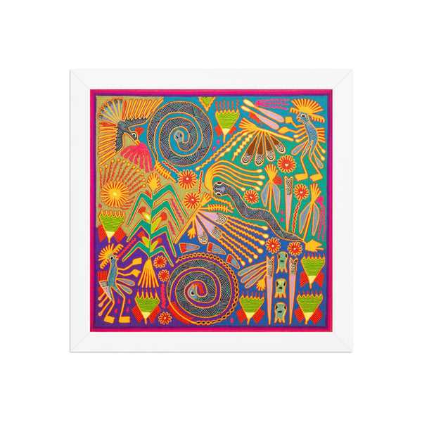 Huichol Yarn Painting Print • L - 299 - Huichol Arts