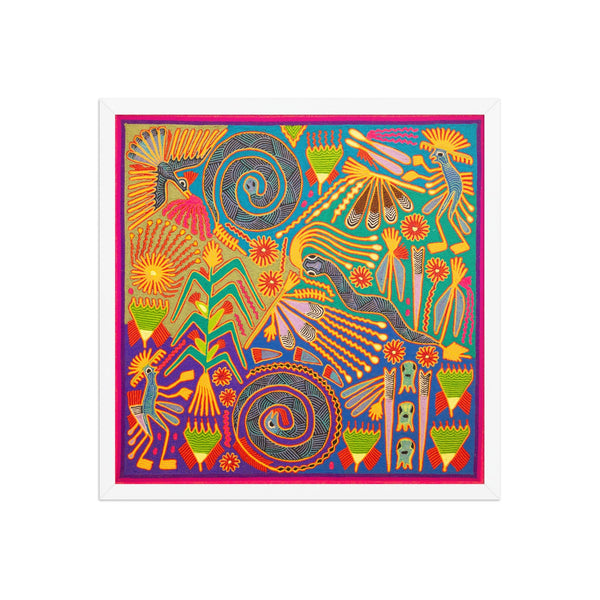 Huichol Yarn Painting Print • L - 299 - Huichol Arts
