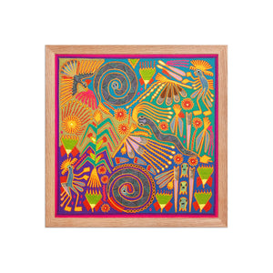 Huichol Yarn Painting Print • L - 299 - Huichol Arts