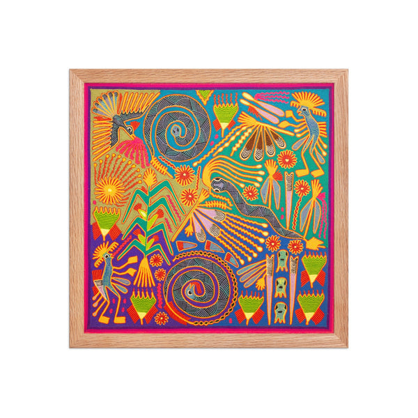 Huichol Yarn Painting Print • L - 299 - Huichol Arts