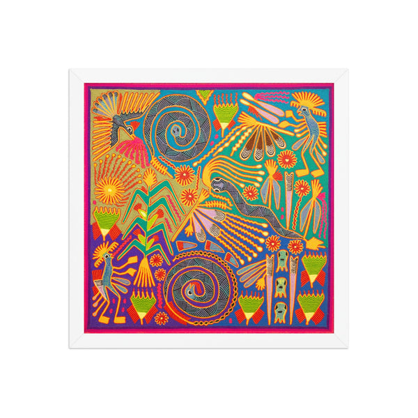 Huichol Yarn Painting Print • L - 299 - Huichol Arts