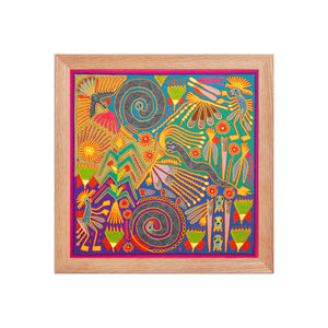 Huichol Yarn Painting Print • L - 299 - Huichol Arts