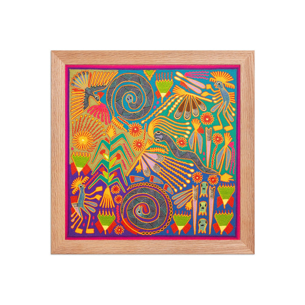 Huichol Yarn Painting Print • L - 299 - Huichol Arts