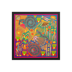 Huichol Yarn Painting Print • L - 299 - Huichol Arts