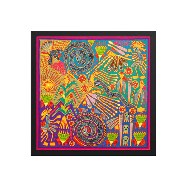 Huichol Yarn Painting Print • L - 299 - Huichol Arts