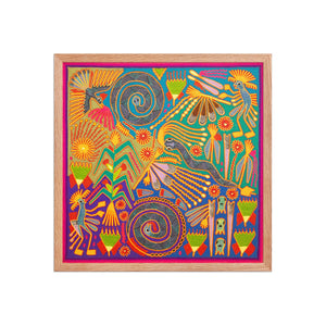 Huichol Yarn Painting Print • L - 299 - Huichol Arts