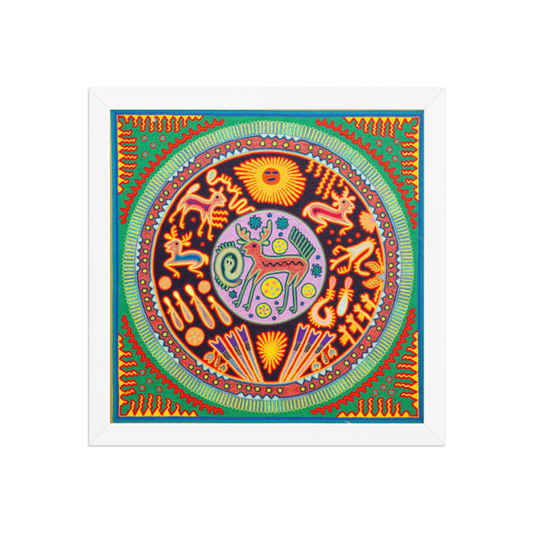 Huichol Yarn Painting Print • L - 300 - Huichol Arts