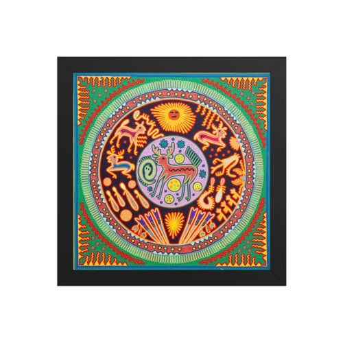 Huichol Yarn Painting Print • L - 300 - Huichol Arts