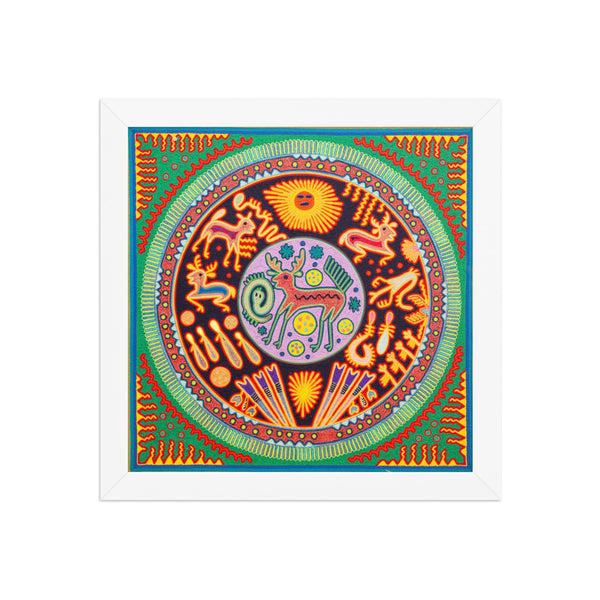 Huichol Yarn Painting Print • L - 300 - Huichol Arts