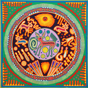 Huichol Yarn Painting Print • L - 300 - Huichol Arts