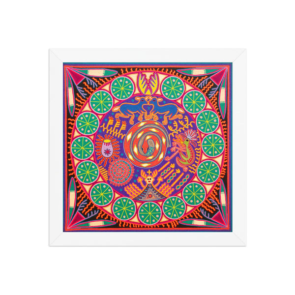 Huichol Yarn Painting Print • L - 301 - Huichol Arts