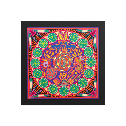 Huichol Yarn Painting Print • L - 301 - Huichol Arts
