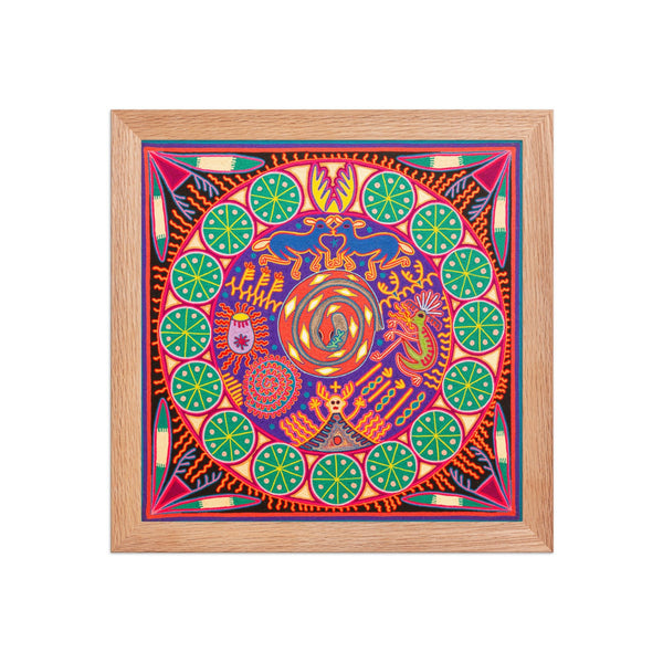 Huichol Yarn Painting Print • L - 301 - Huichol Arts