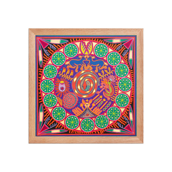 Huichol Yarn Painting Print • L - 301 - Huichol Arts