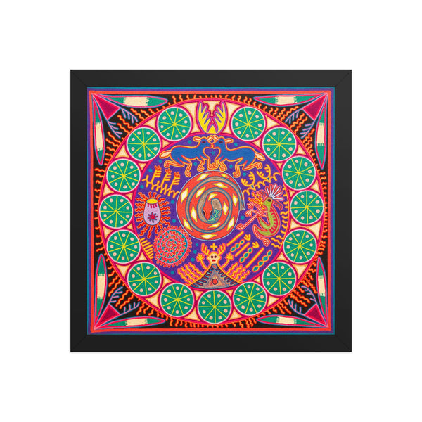 Huichol Yarn Painting Print • L - 301 - Huichol Arts