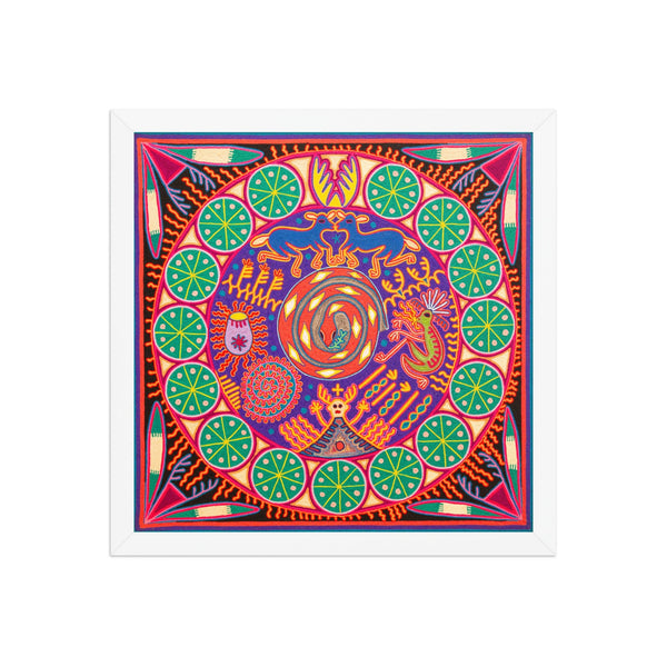 Huichol Yarn Painting Print • L - 301 - Huichol Arts