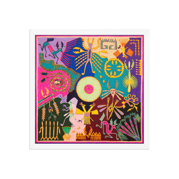Huichol Yarn Painting Print • L - 302 - Huichol Arts