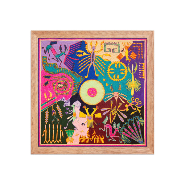Huichol Yarn Painting Print • L - 302 - Huichol Arts