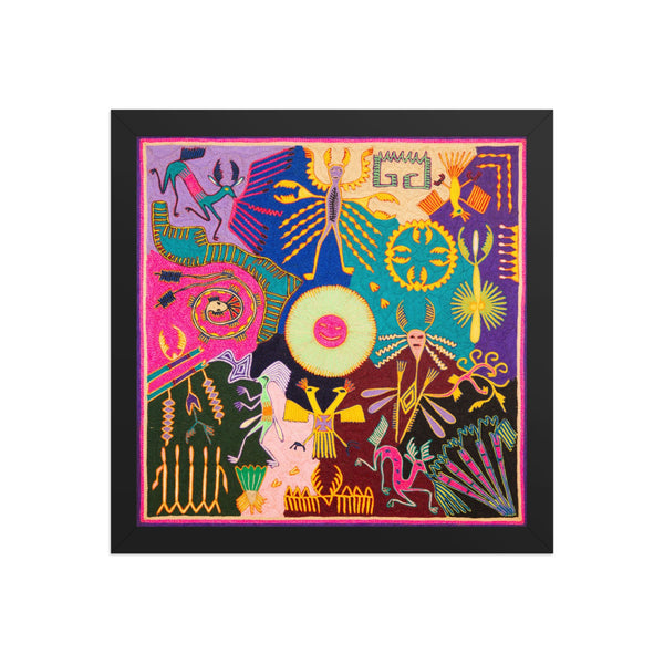 Huichol Yarn Painting Print • L - 302 - Huichol Arts