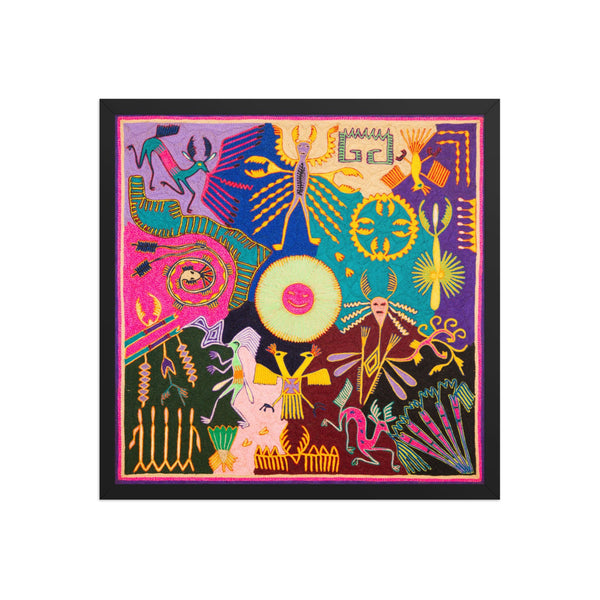 Huichol Yarn Painting Print • L - 302 - Huichol Arts