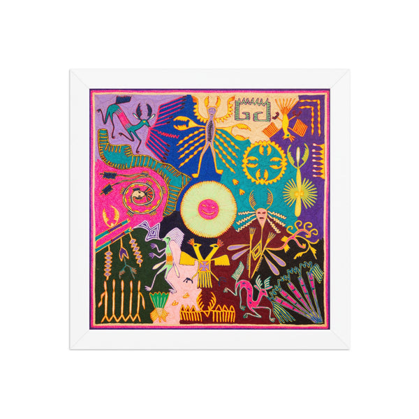 Huichol Yarn Painting Print • L - 302 - Huichol Arts