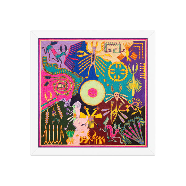 Huichol Yarn Painting Print • L - 302 - Huichol Arts