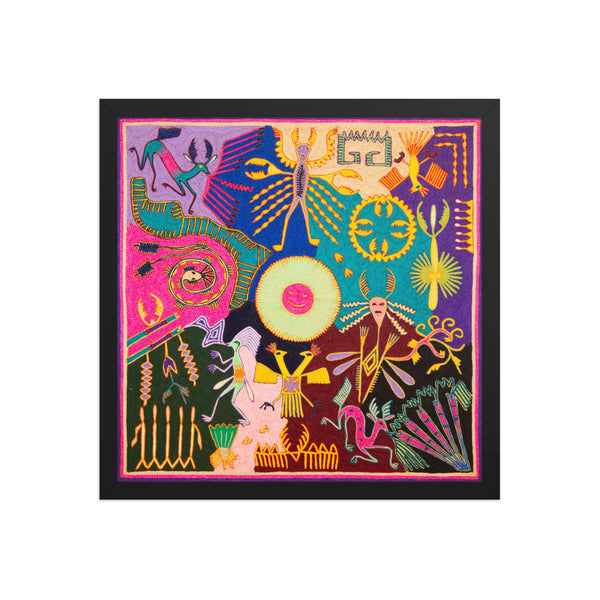 Huichol Yarn Painting Print • L - 302 - Huichol Arts